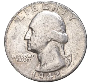 1/4 доллара (25 центов) 1942 года США