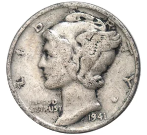1 дайм (10 центов) 1941 года США