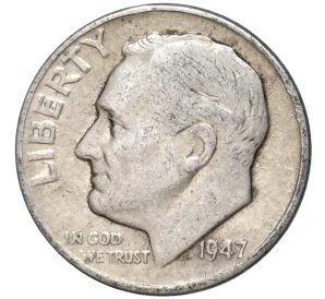 1 дайм (10 центов) 1947 года D США