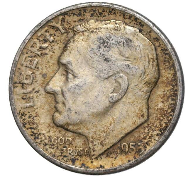Монета 1 дайм (10 центов) 1953 года S США (Артикул K11-84083)