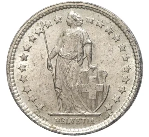 1/2 франка 1957 года Швейцария