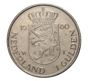 1 гульден 1980 года Коронация королевы Беатрис — Фото №2