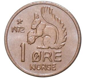 1 эре 1972 года Норвегия — Фото №1