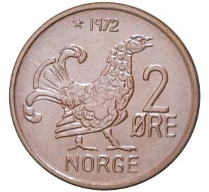 2 эре 1972 года Норвегия — Фото №1