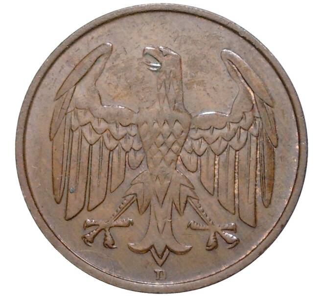 Монета 4 рейхспфеннига 1932 года D Германия (Артикул: M2-59405) — Фото №2
