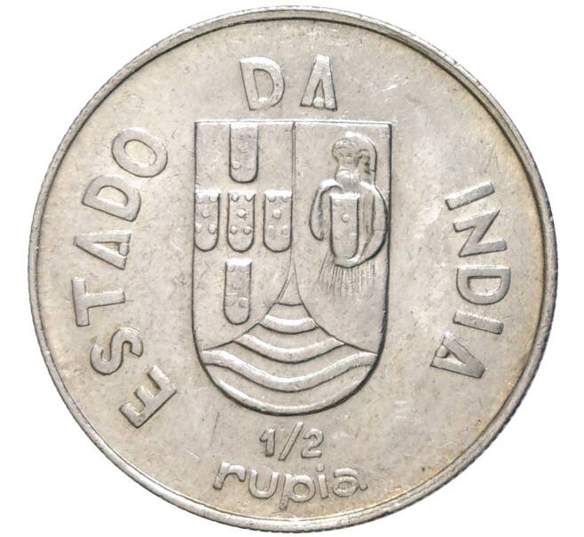 Монета 1/2 рупии 1936 года Португальская Индия (Артикул M2-59470)