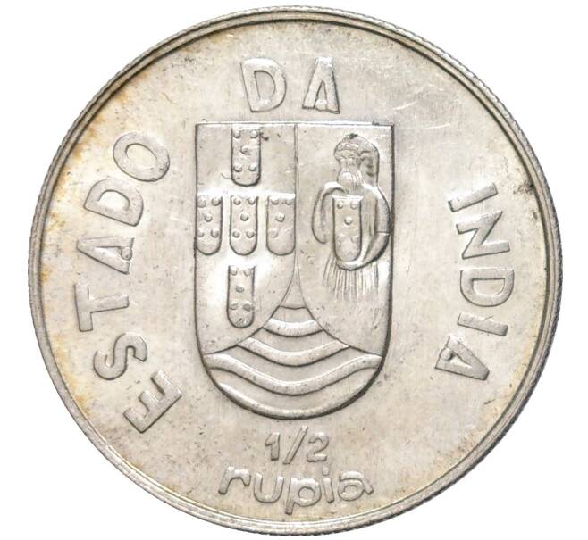 Монета 1/2 рупии 1936 года Португальская Индия (Артикул M2-59473)