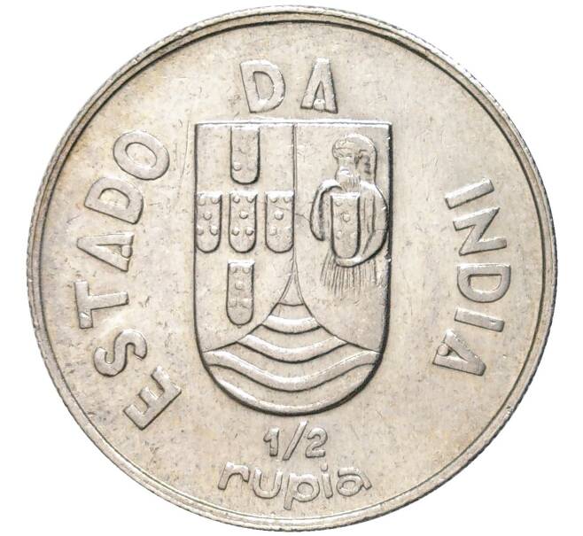 Монета 1/2 рупии 1936 года Португальская Индия (Артикул: M2-59475) — Фото №1