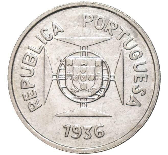 Монета 1/2 рупии 1936 года Португальская Индия (Артикул: M2-59475) — Фото №2