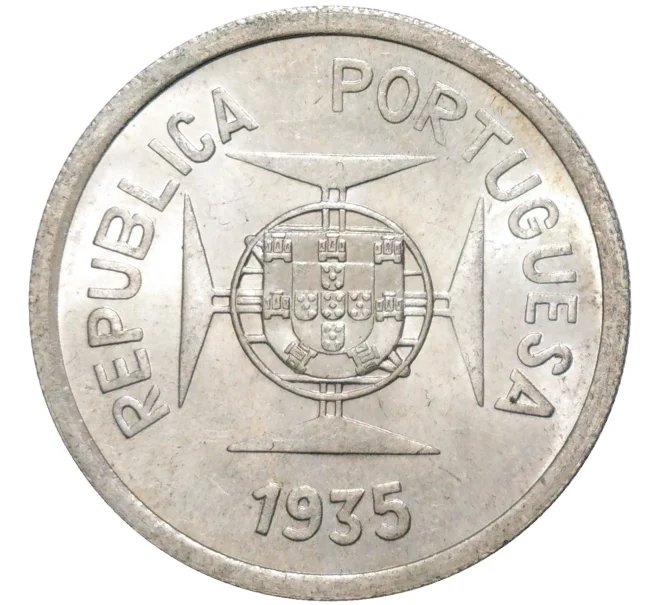 Монета 1 рупия 1935 года Португальская Индия (Артикул M2-59480)