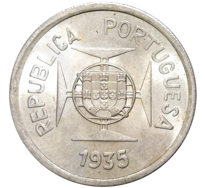 Монета 1 рупия 1935 года Португальская Индия (Артикул M2-59481)