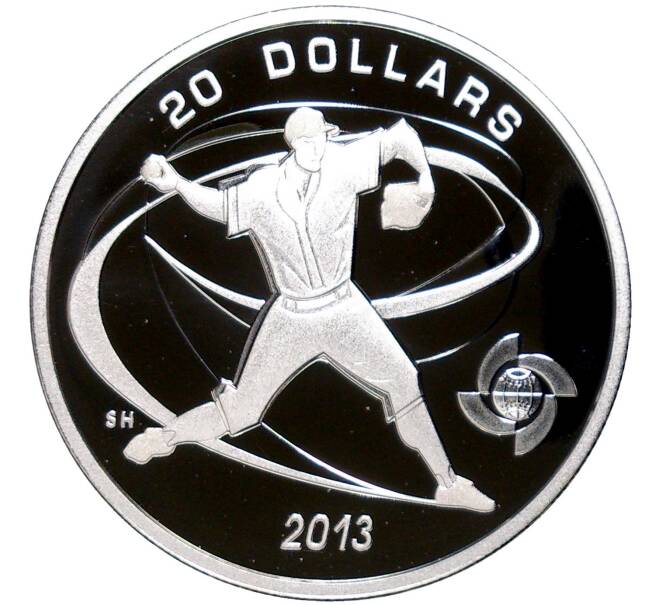 Монета 20 долларов 2013 года Канада «Бейсбол» (Артикул M2-59507)