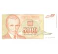 Банкнота 5000 динаров 1993 года (Артикул: B2-0804) — Фото №1
