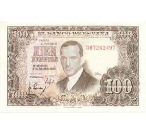 100 песет 1953 года Испания — Фото №1