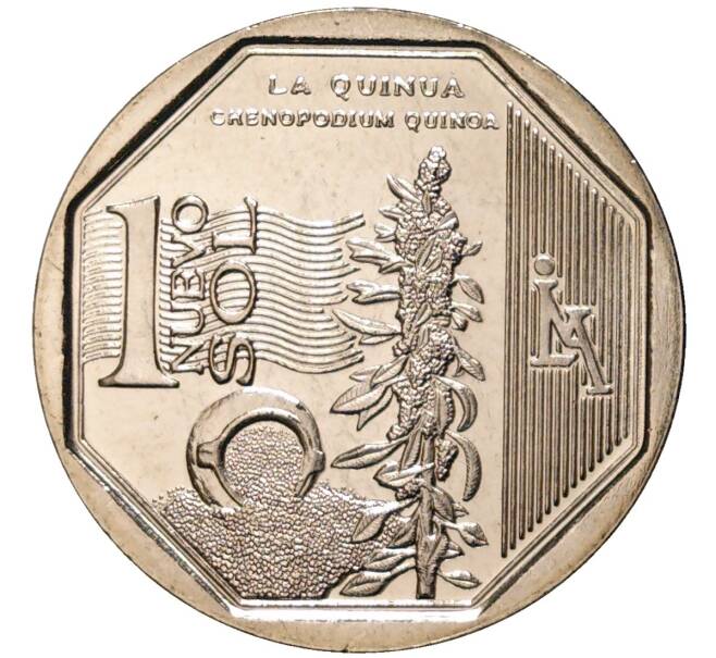 Монета 1 новый соль 2013 года Перу «Природные ресурсы Перу — Киноа» (Артикул K11-84850)
