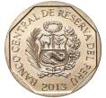 Монета 1 новый соль 2013 года Перу «Природные ресурсы Перу — Перуанский анчоус» (Артикул K11-84857)