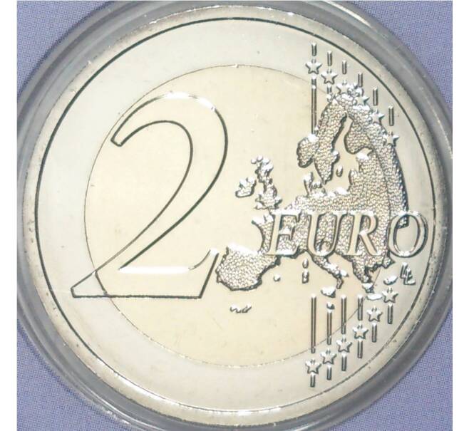 Монета 2 евро 2023 года Франция «XXXIII летние Олимпийские игры 2024 в Париже» (Сиреневый блистер) (Артикул: M2-59752)