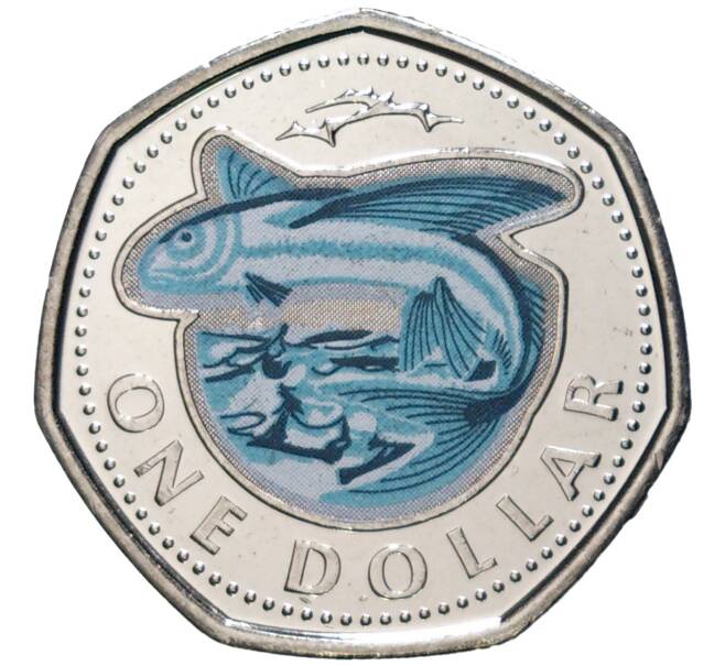 Монета 1 доллар 2020 года Барбадос «Летучие рыбы» (Артикул: M2-59759) — Фото №1