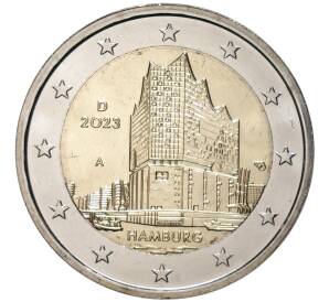 2 евро 2023 года A Германия «Федеральные земли Германии — Гамбург (Эльбская филармония)»