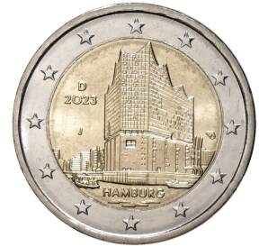 2 евро 2023 года J Германия «Федеральные земли Германии — Гамбург (Эльбская филармония)» — Фото №1