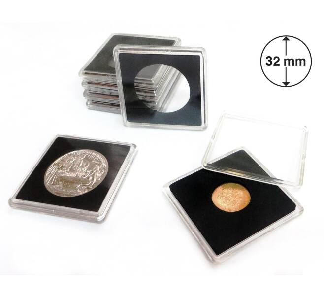 Капсула QUADRUM — для монет диаметром 32 мм