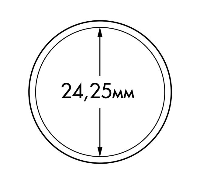 Капсулы «ULTRA Perfect Fit» для монет 50 евроцентов  диаметром до 24.25 мм (упаковка 10 штук) LEUCHTTURM 365290