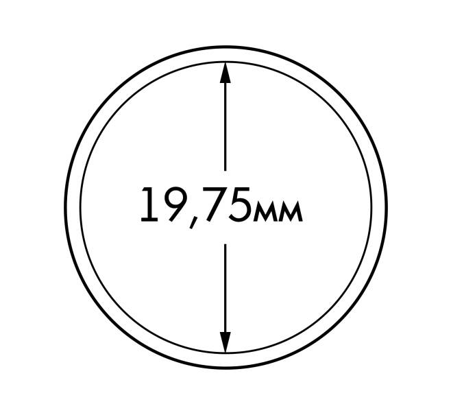 Капсулы «ULTRA Perfect Fit» для монет 10 евроцентов  диаметром до 19.75 мм (упаковка 10 штук) LEUCHTTURM 365288