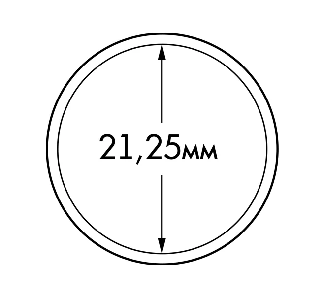 Капсула «ULTRA Perfect Fit» для монет 5 евроцентов диаметром до 21.25 мм LEUCHTTURM 365287 (Артикул L1-19089)