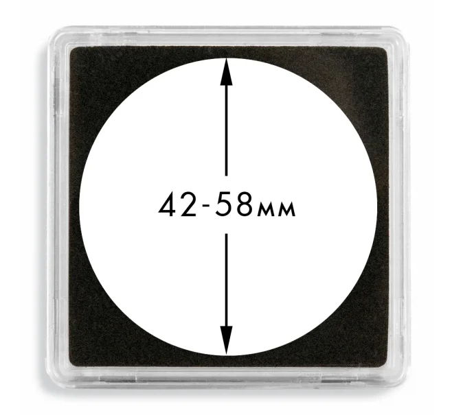Квадратная капсула «QUADRUM XL» для монет диаметром до 42-58 мм LEUCHTTURM 349367 (Артикул L1-19582)