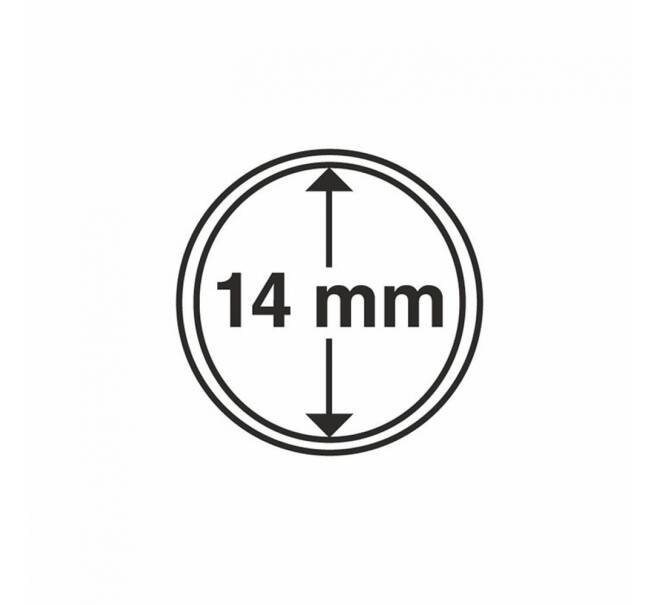 Капсулы «CAPS» для монет диаметром 14 мм (упаковка 10 штук) LEUCHTTURM 314071