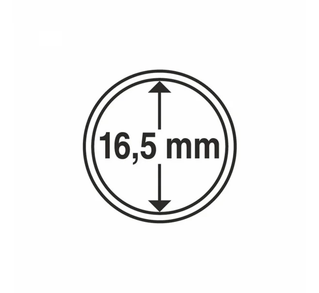 Капсулы «CAPS» для монет диаметром 16.5 мм (упаковка 10 штук) LEUCHTTURM 331022 (Артикул L1-12060)