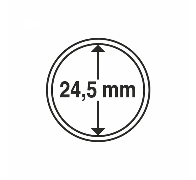 Капсулы «CAPS» для монет диаметром 24.5 мм (упаковка 10 штук) LEUCHTTURM 310706 (Артикул L1-12072)