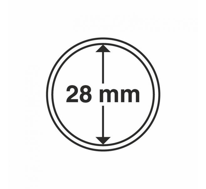 Капсулы «CAPS» для монет диаметром 28 мм (упаковка 10 штук) LEUCHTTURM 312236