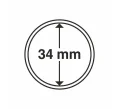 Капсулы «CAPS» для монет диаметром 34 мм (упаковка 10 штук) LEUCHTTURM 310430 (Артикул L1-12083)