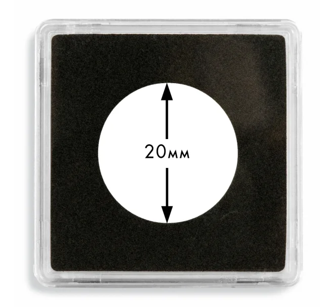 Квадратные капсулы «QUADRUM» для монет диаметром 20 мм (упаковка 10 штук) LEUCHTTURM 323863 (Артикул L1-12108)