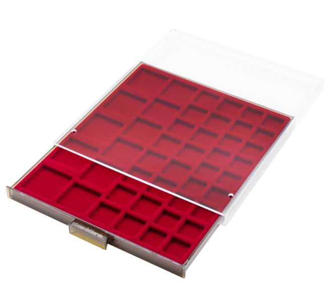 Кассета на 45 квадратных ячеек для хранения и презентации монет  разного размера MB LEUCHTTURM 316902 (Артикул L1-12172)