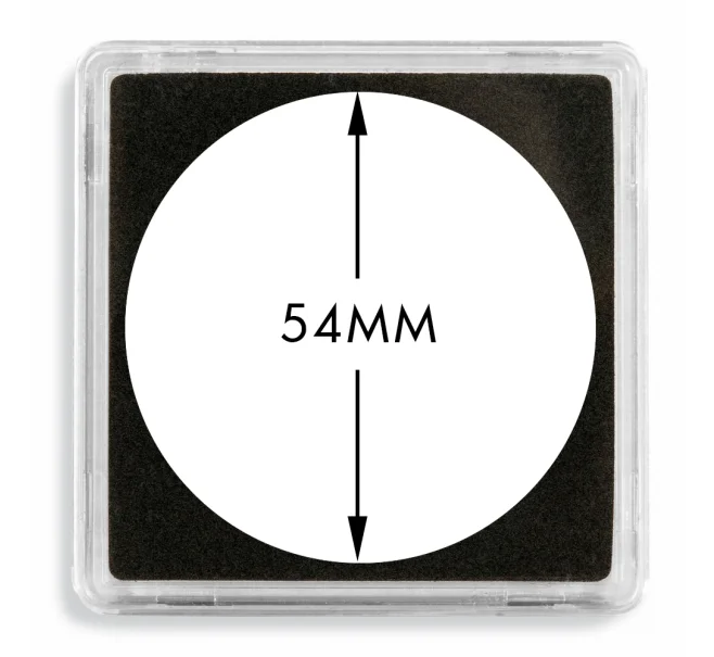 Квадратная капсула «QUADRUM XL» для монет диаметром до 54 мм LEUCHTTURM 341173 (Артикул L1-17092)