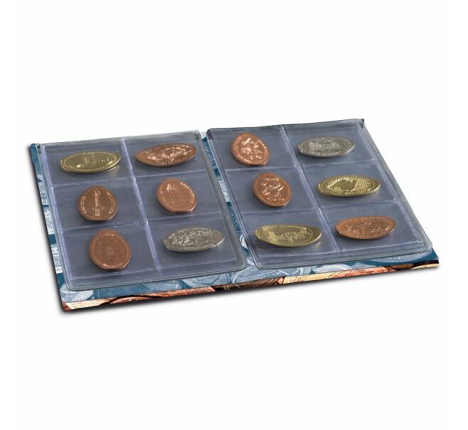 Карманный альбом «PRESSED PENNIES» на 48 ячеек для монет диаметром до до 33 мм LEUCHTTURM 342625 (Артикул L1-18133)