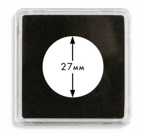 Квадратные капсулы «QUADRUM» для монет диаметром до 27 мм (упаковка 10 штук) LEUCHTTURM 317321