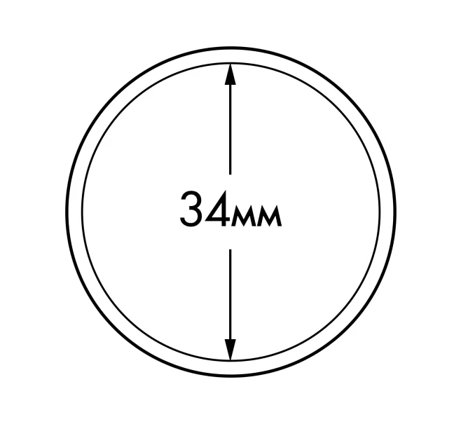 Капсулы «ULTRA» для монет диаметром 34 мм (упаковка 10 штук) LEUCHTTURM 345042 (Артикул L1-18146)