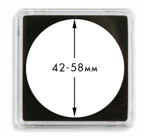 Квадратные капсулы «QUADRUM XL» для монет диаметром 42-58 мм (упаковка 5 штук) LEUCHTTURM 349367
