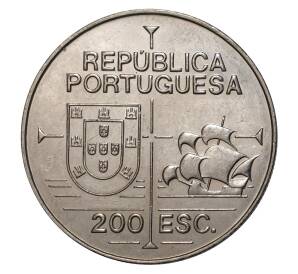 200 эскудо 1992 года Португалия «450 лет с момента открытия Калифорнии» — Фото №2
