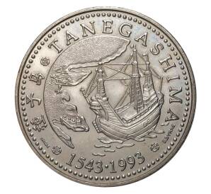 200 эскудо 1993 года Португалия «450 лет первой высадке в Японии на острове Танегасима» — Фото №1