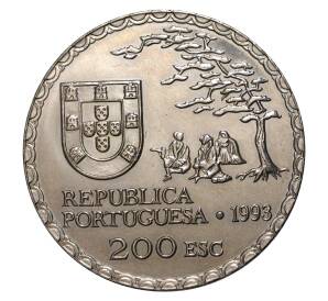 200 эскудо 1993 года Португалия «450 лет искусству намбан» — Фото №2