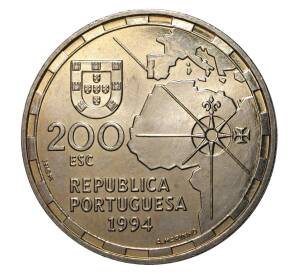 200 эскудо 1994 года Португалия «500 лет разделению зон влияния между Португалией и Испанией» — Фото №2