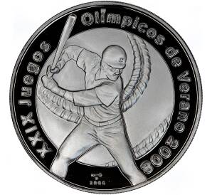 10 песо 2006 года Куба «XXIX летние Олимпийские Игры 2008 в Пекине — Бейсбол»