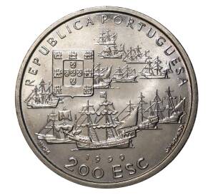 200 эскудо 1999 года Португалия «500 лет со дня высадки Педро Альваро Кабрала в Бразилии» — Фото №2