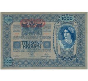 1000 крон 1902 года Австро-Венгрия (С надпечаткой) — Фото №1