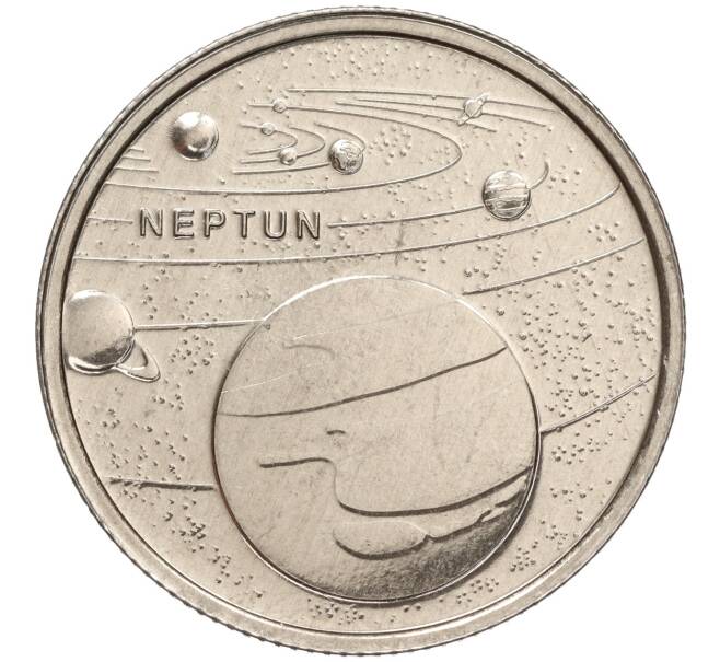 Монета 1 куруш 2022 года Турция «Планеты Солнечной системы — Нептун (Артикул M2-59893)