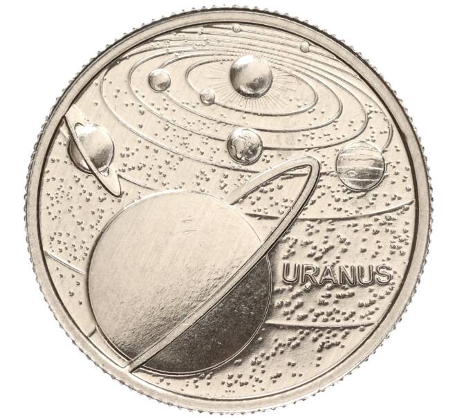 Монета 1 куруш 2022 года Турция «Планеты Солнечной системы — Уран» (Артикул M2-59896)